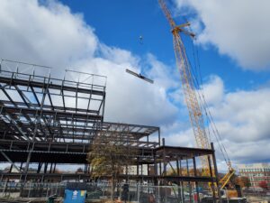 WVU Eye Institute holds topping-out ceremony for new building